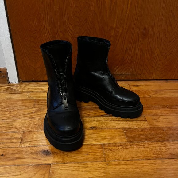 Thursday Boot Co Ryder Leather Platform Boots - Picture 3 of 5